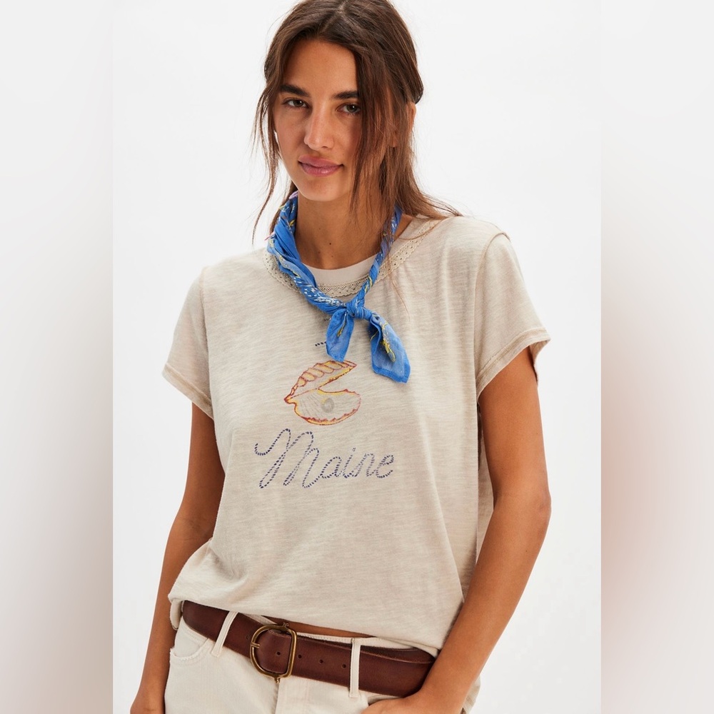 NWOT Free People Souvenir tee Maine